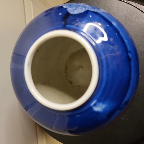 Takahashi San Francisco Hand-Painted Porcelain Blue & White Bonsai Tree Vintage - Picture 7 of 10